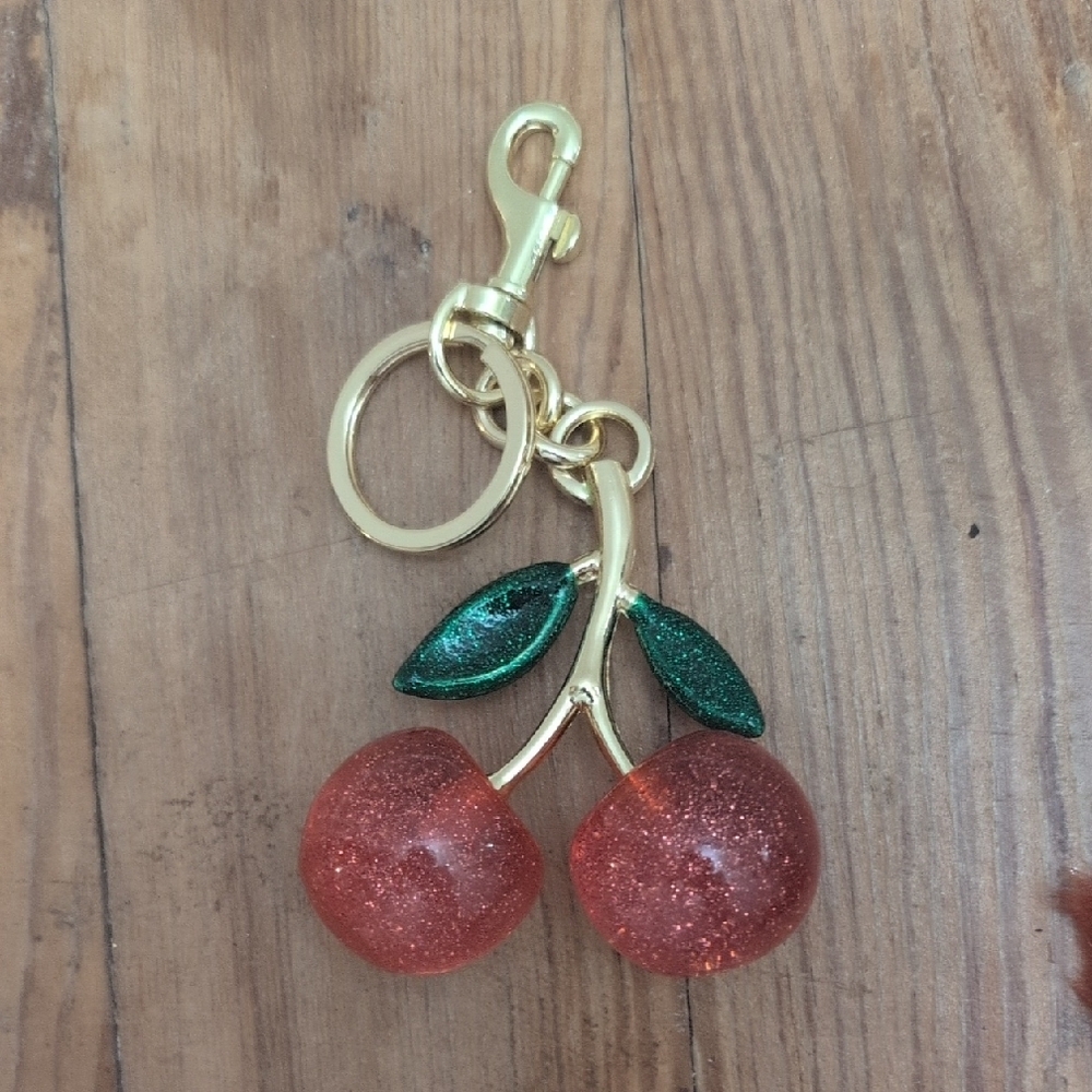 Cherry Key Holder with Gold Accents
